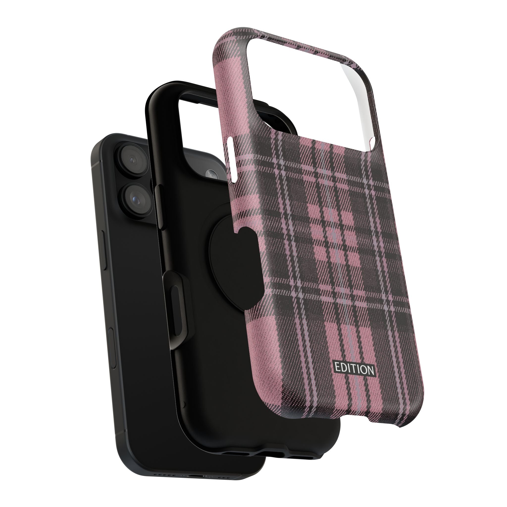 Light Pink and Black Plaid Case