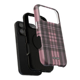 Light Pink and Black Plaid Case