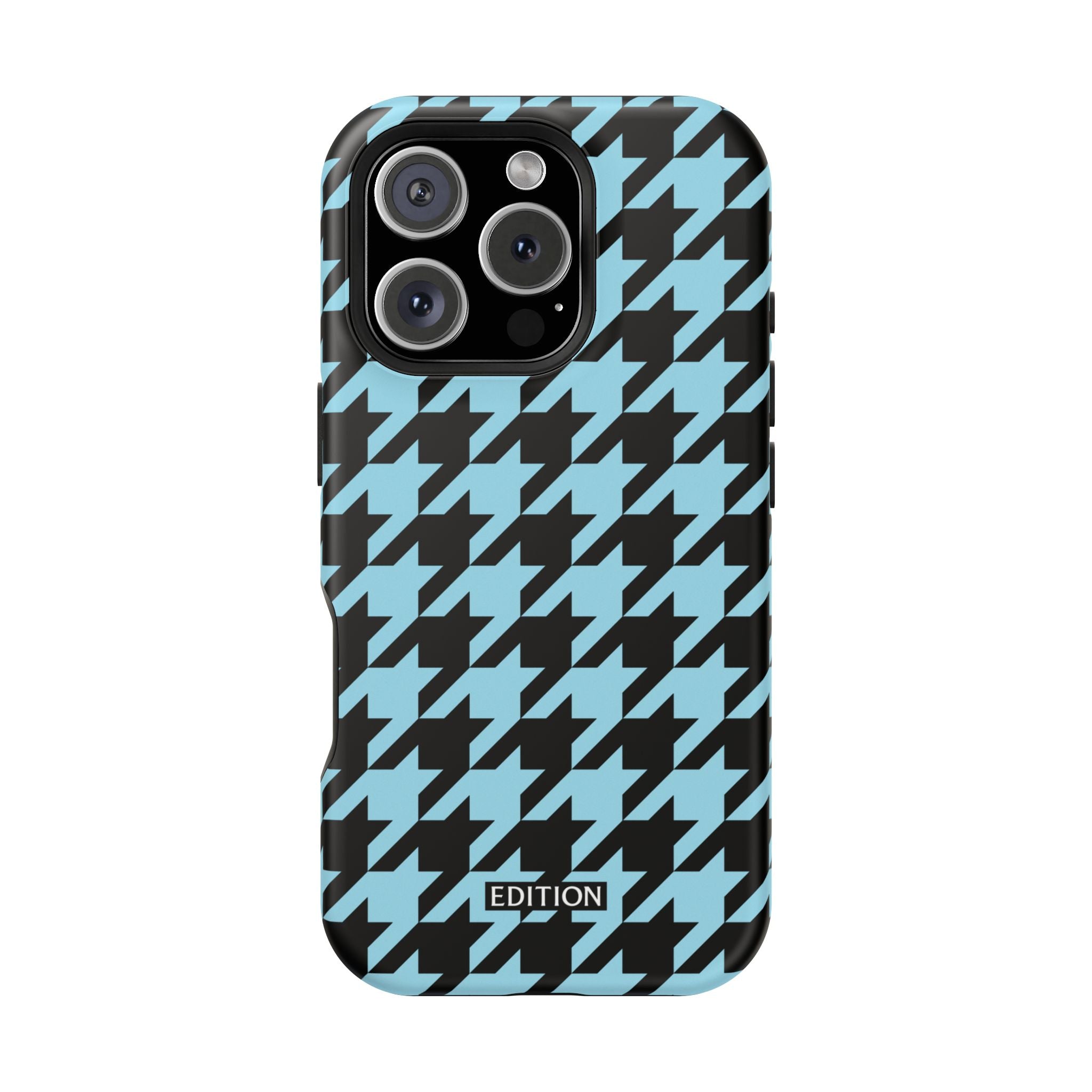 Baby Blue Houndstooth Case