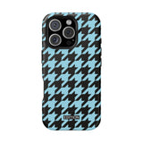 Baby Blue Houndstooth Case