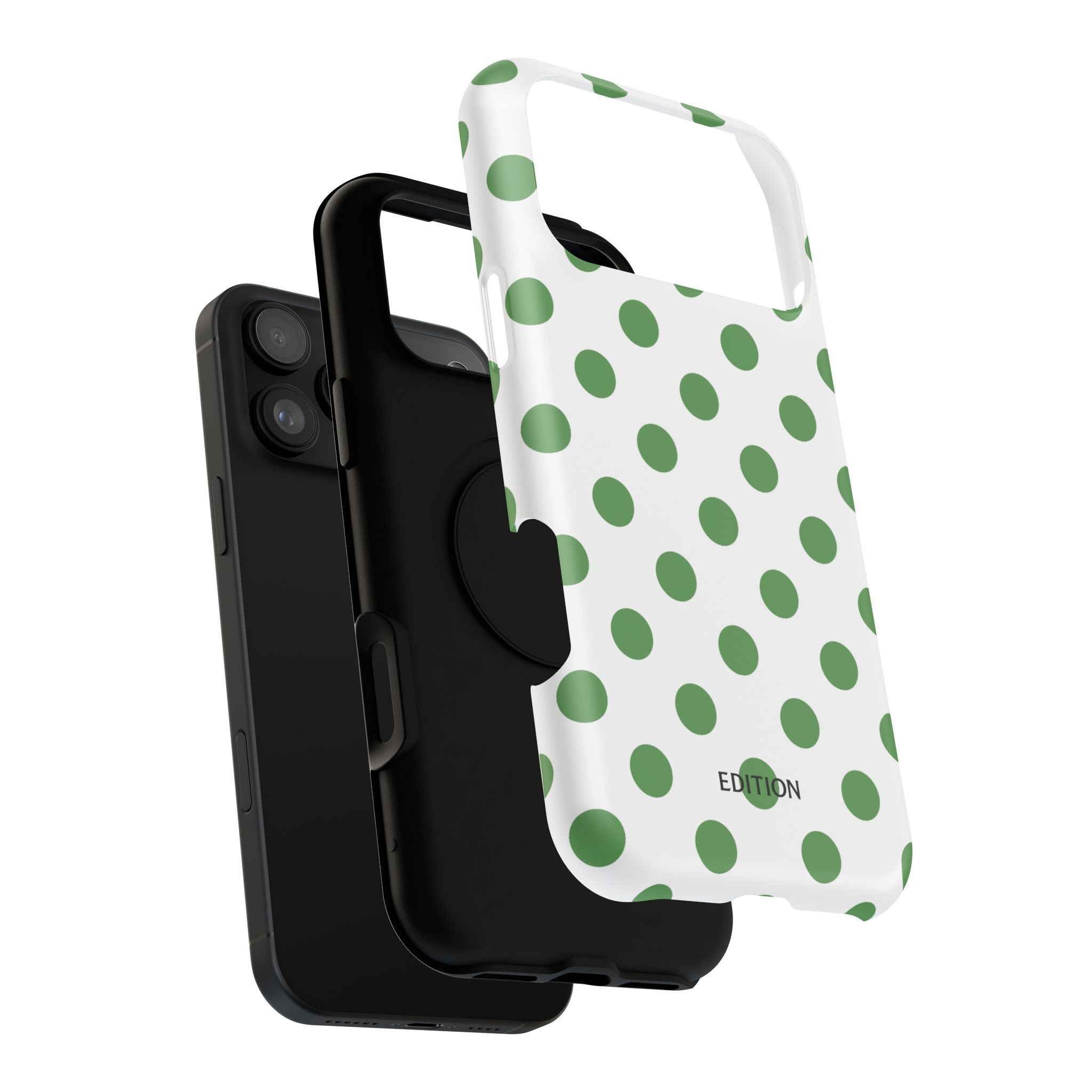 Green and White Polka Dot Case