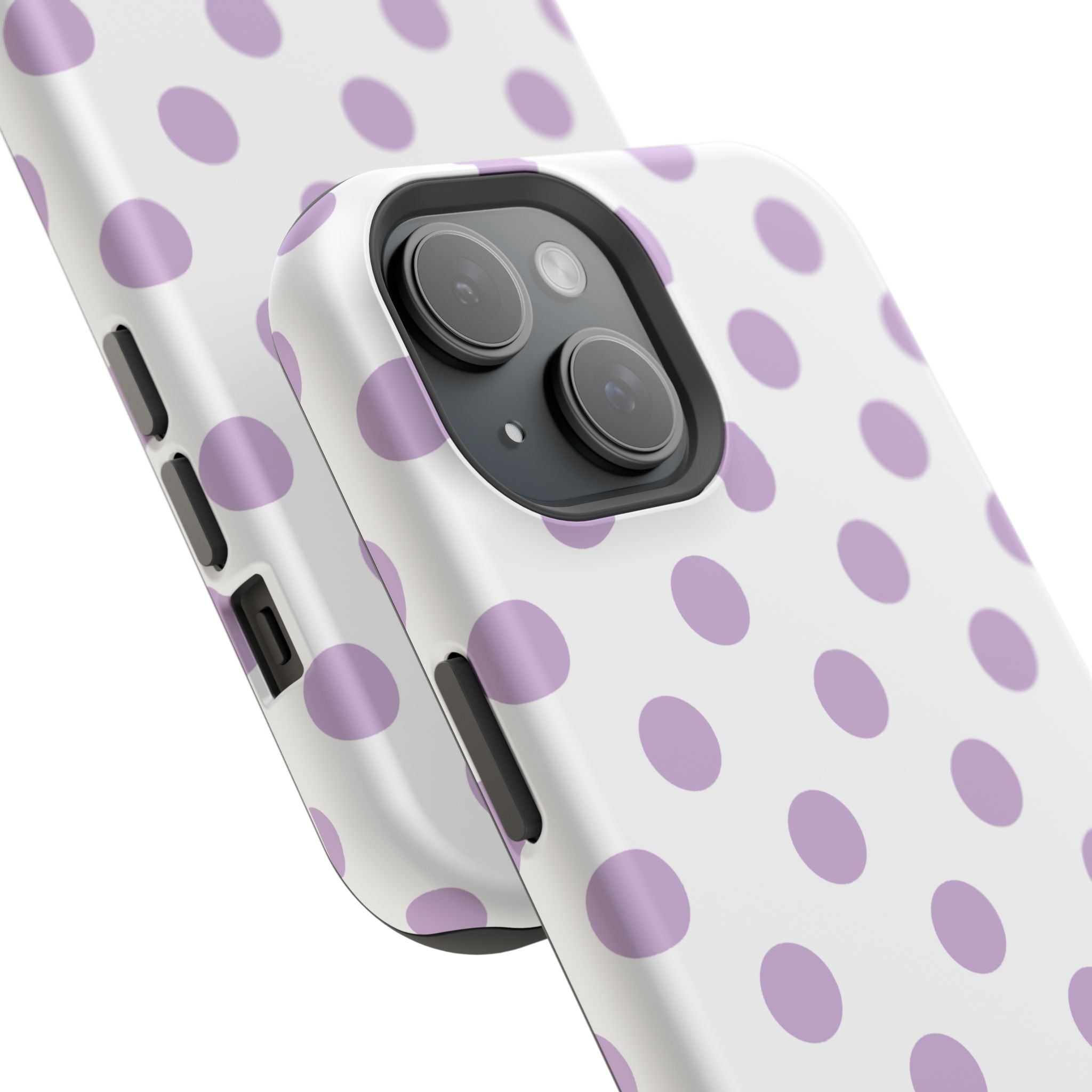 Purple and White Polka Dot Case