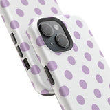 Purple and White Polka Dot Case