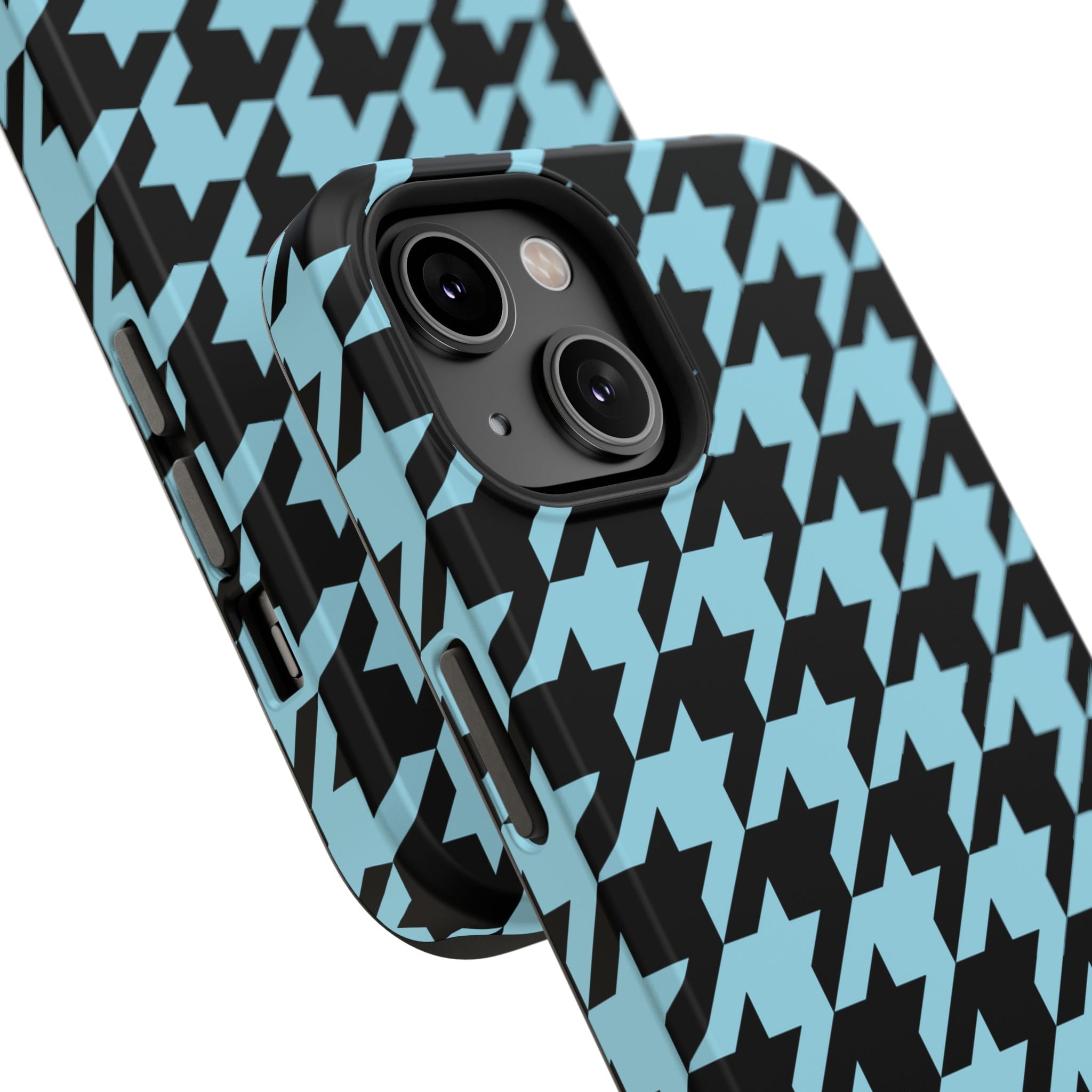 Baby Blue Houndstooth Case
