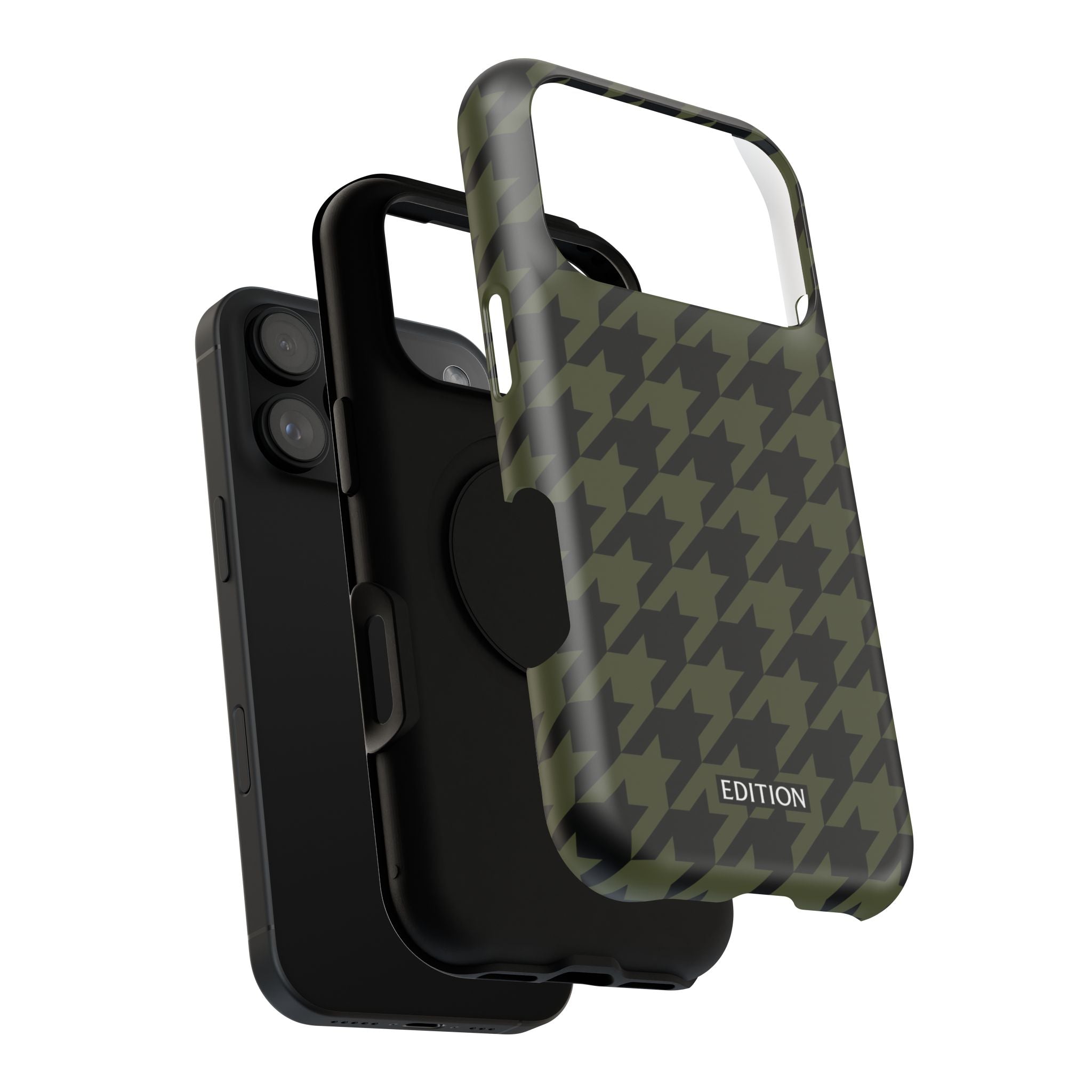 Army Green Houndstooth Case
