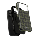 Army Green Houndstooth Case
