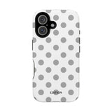 Grey and White Polka Dot Case