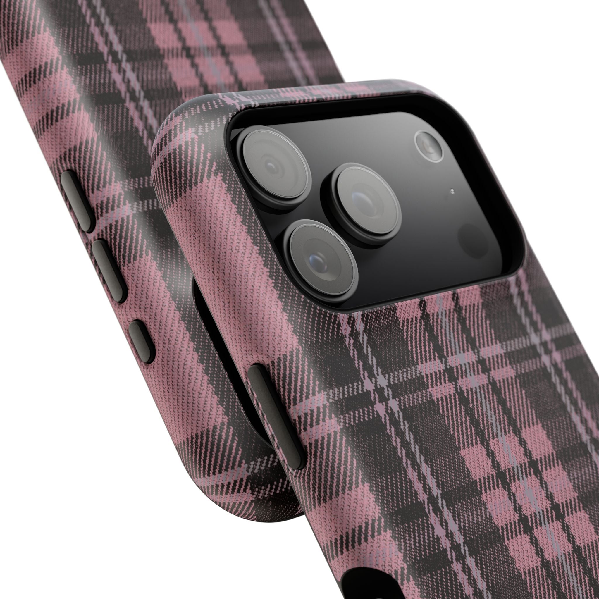 Light Pink and Black Plaid Case