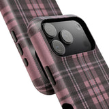 Light Pink and Black Plaid Case