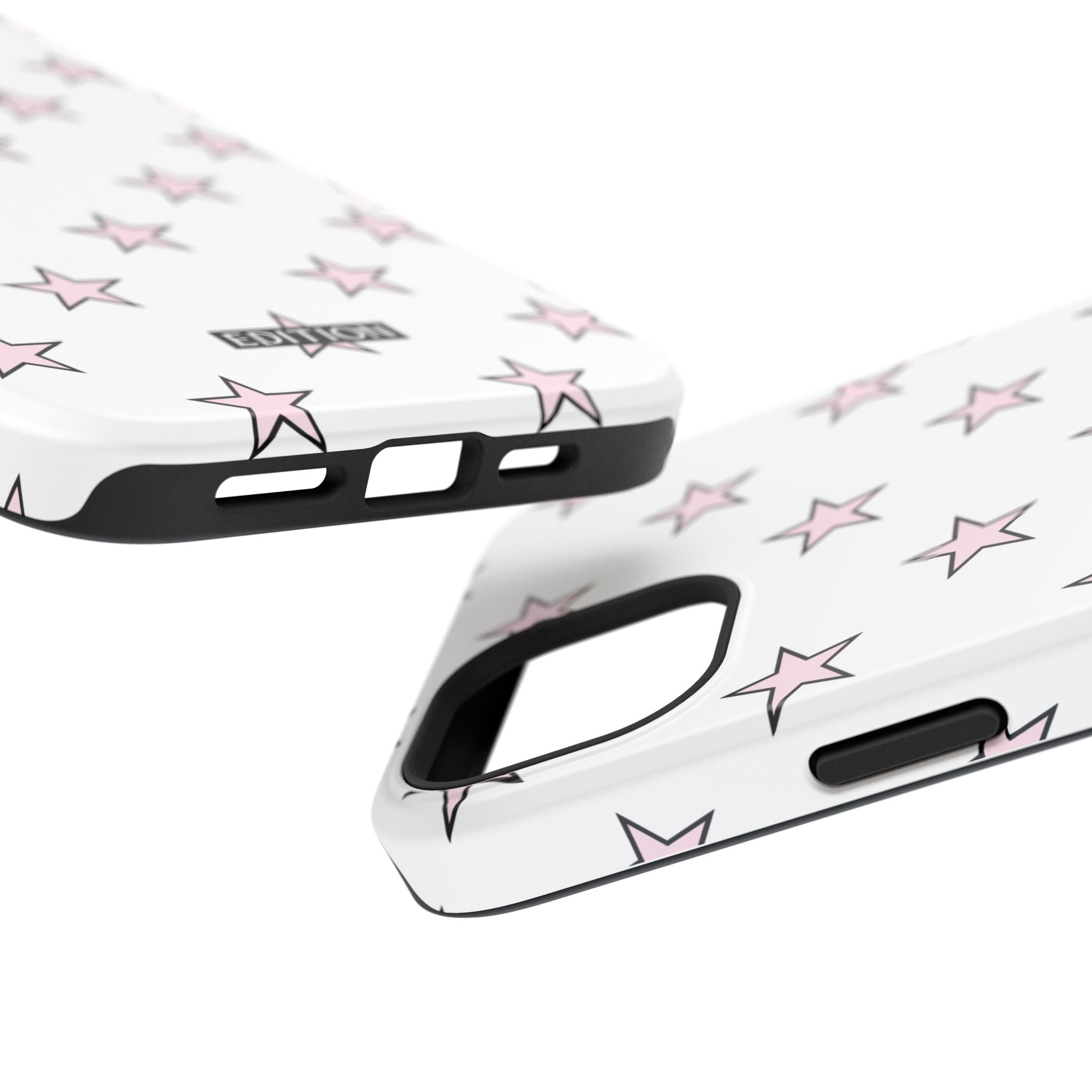 Pink and White Star Case