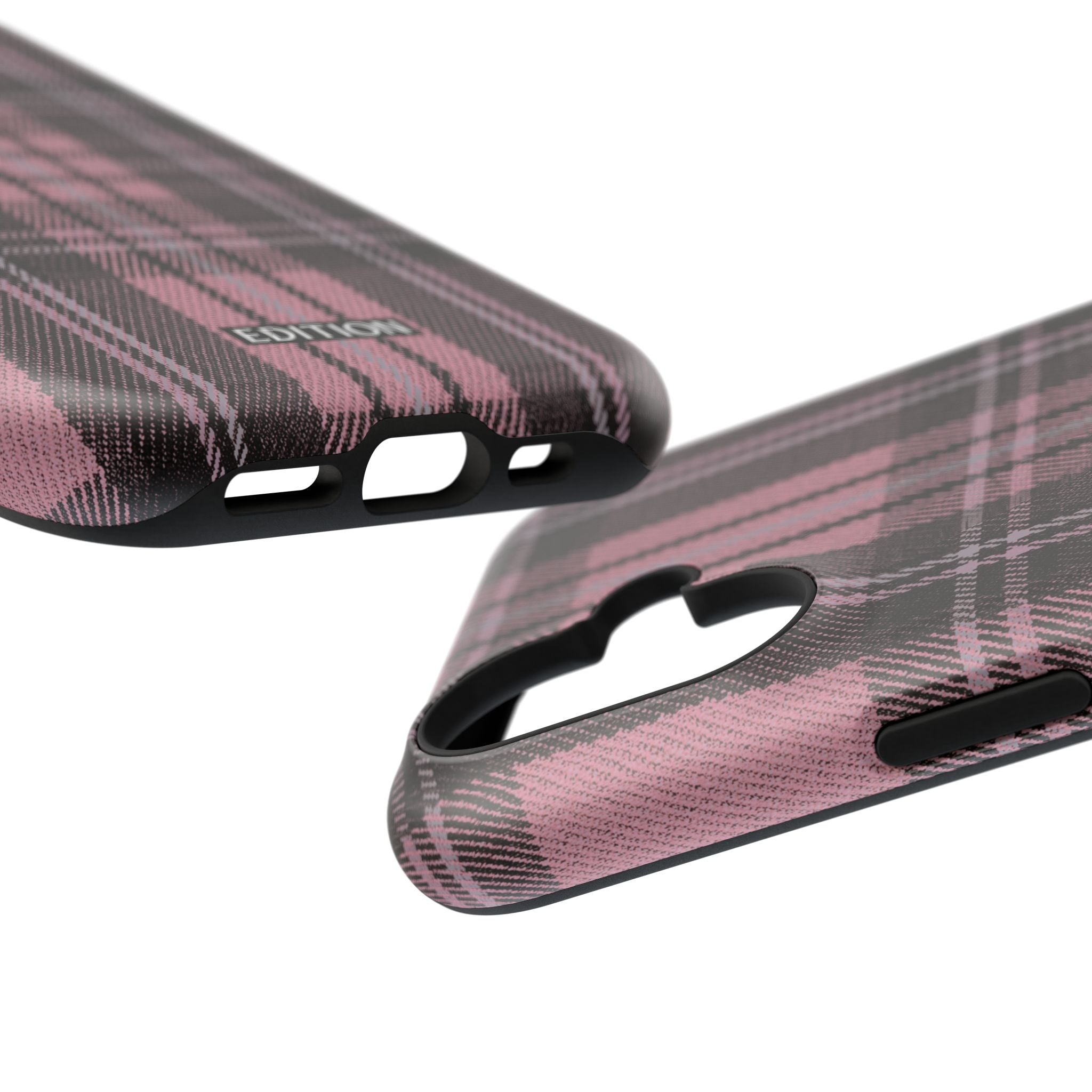 Light Pink and Black Plaid Case