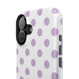 Purple and White Polka Dot Case