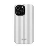 Grey Beach Stripe Case