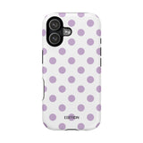 Purple and White Polka Dot Case