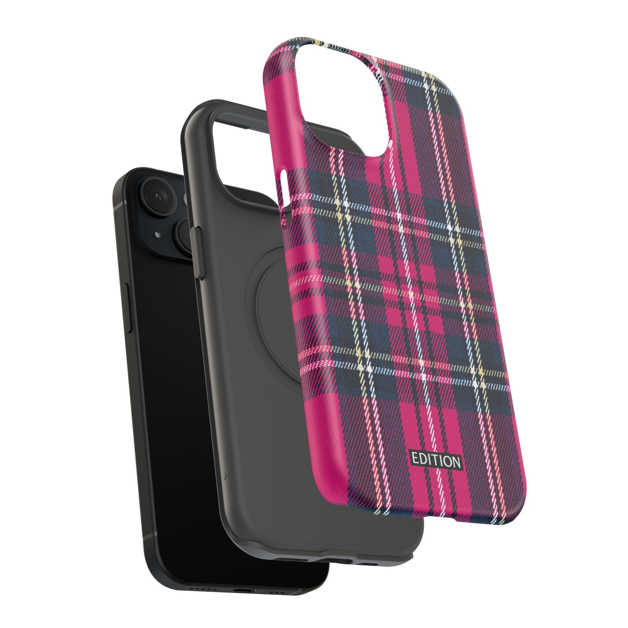 Hot Pink and Navy Plaid Case