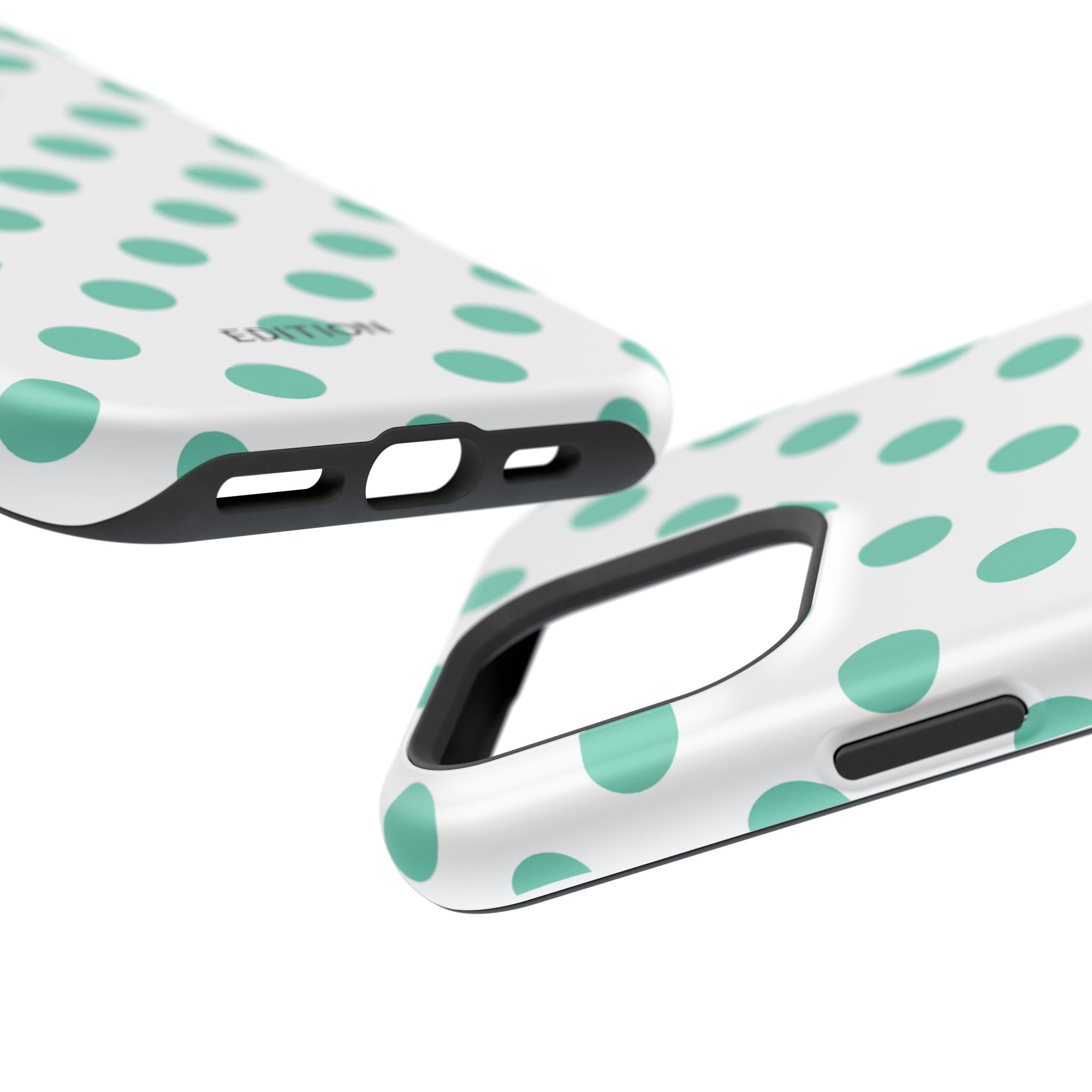 Teal and White Polka Dot Case