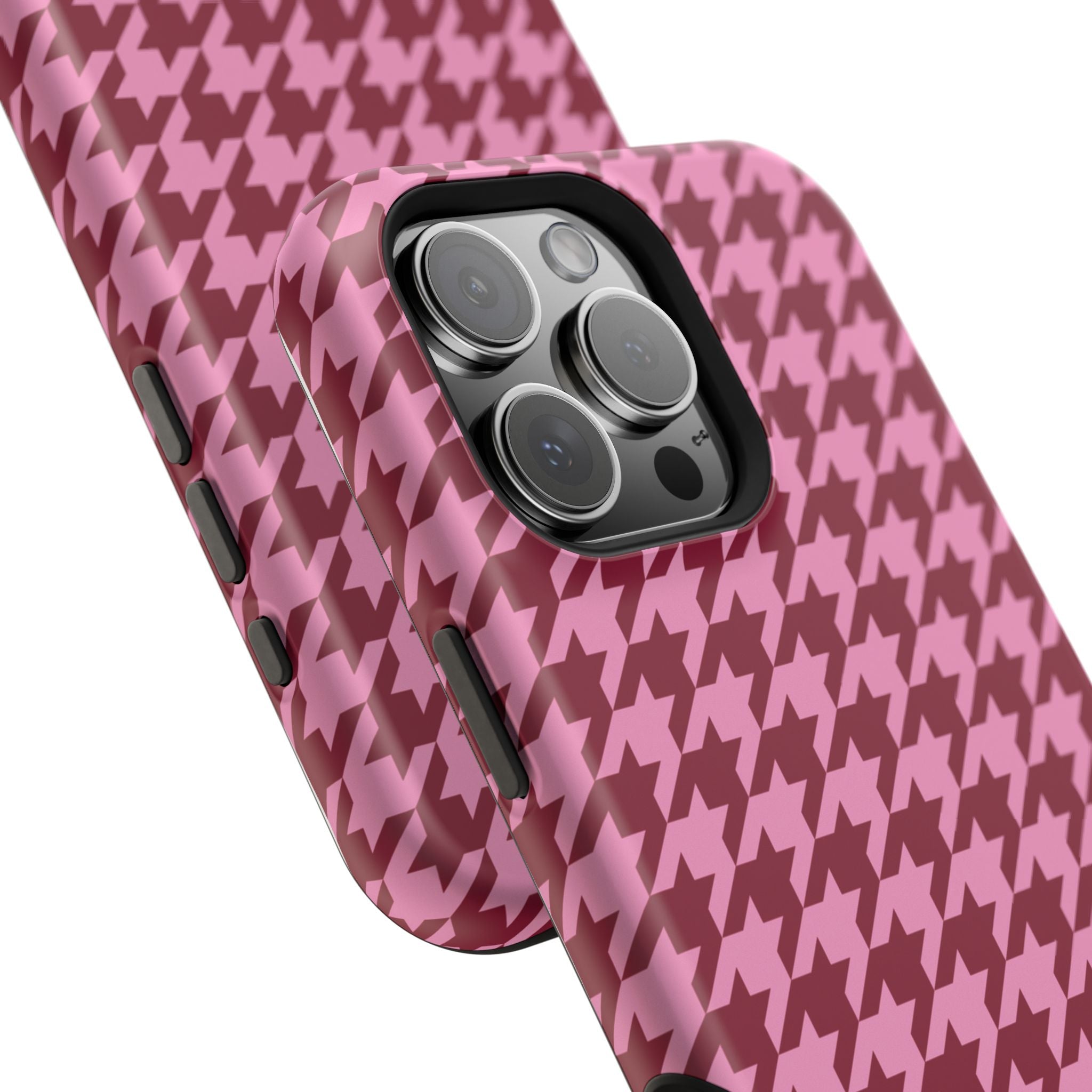 Raspberry Sorbet Houndstooth Case