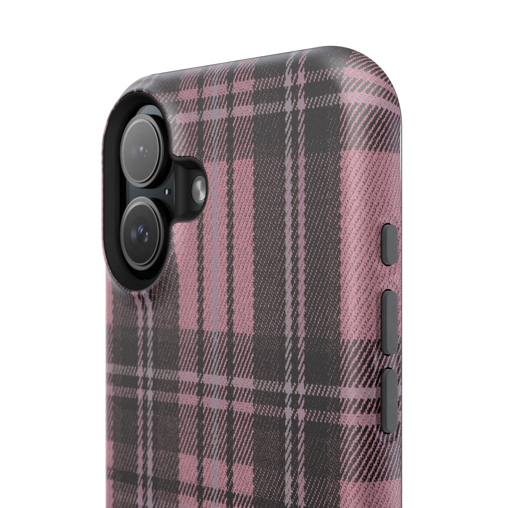 Light Pink and Black Plaid Case