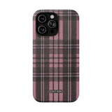 Light Pink and Black Plaid Case