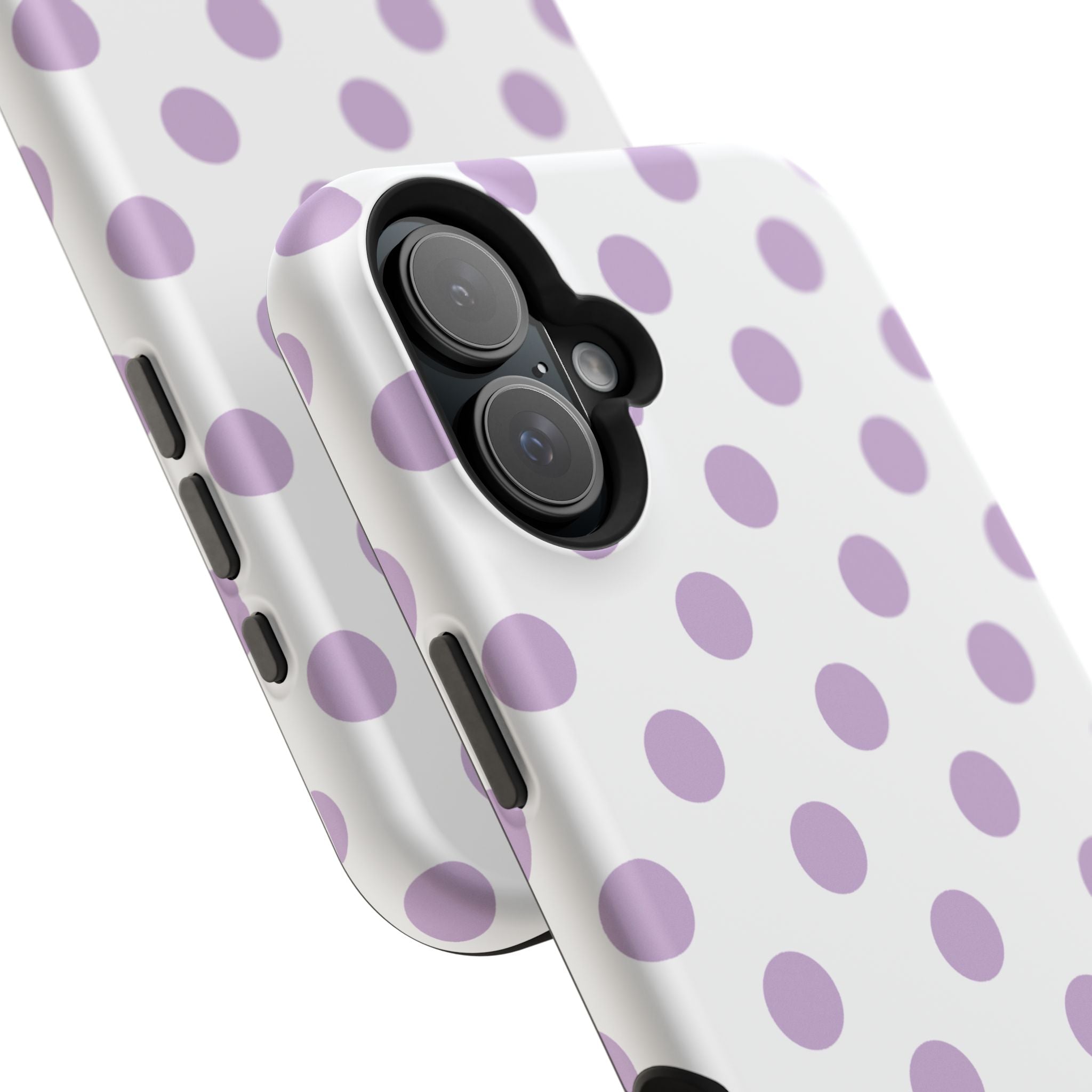 Purple and White Polka Dot Case