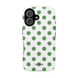 Green and White Polka Dot Case