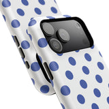 Blue and White Polka Dot Case