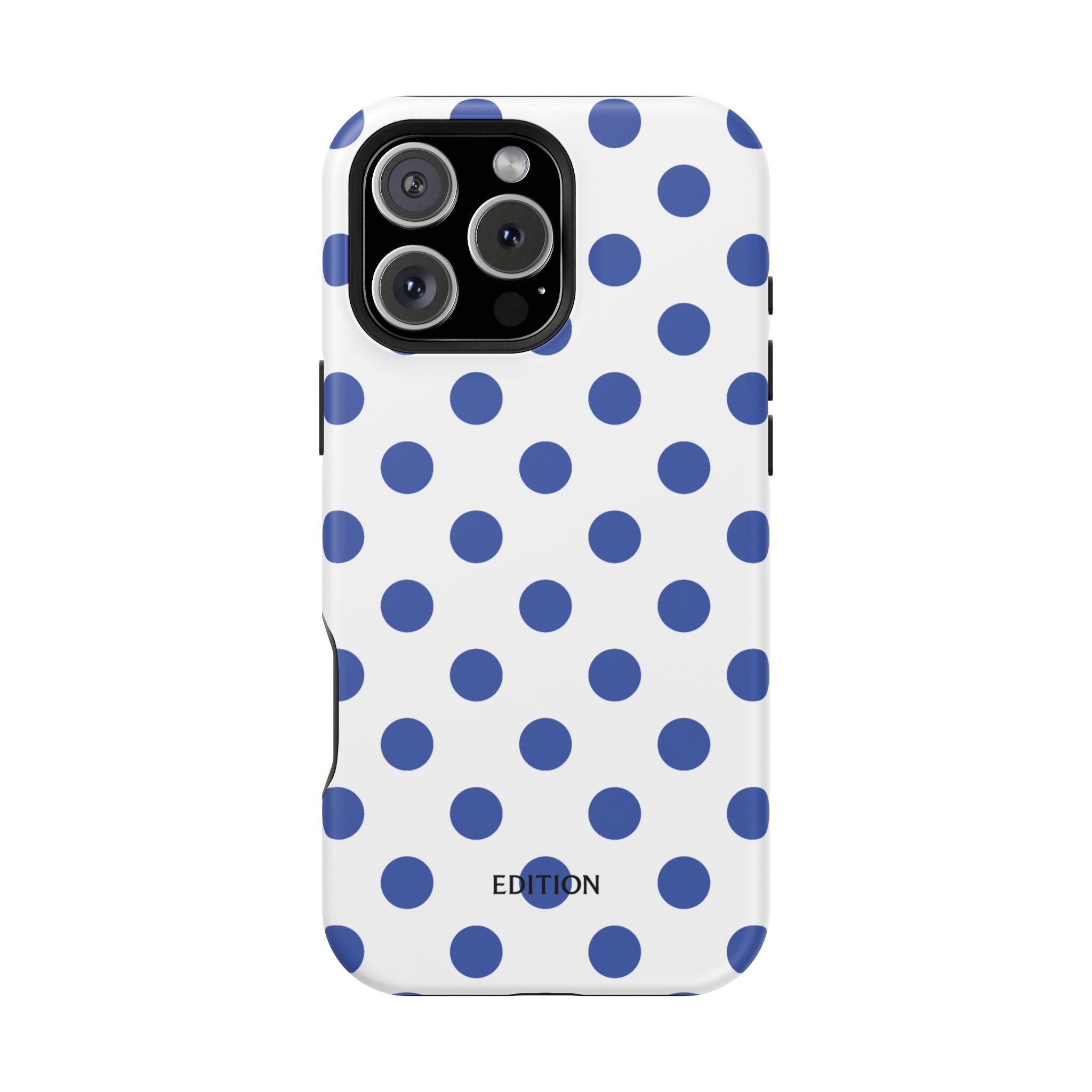 Blue and White Polka Dot Case