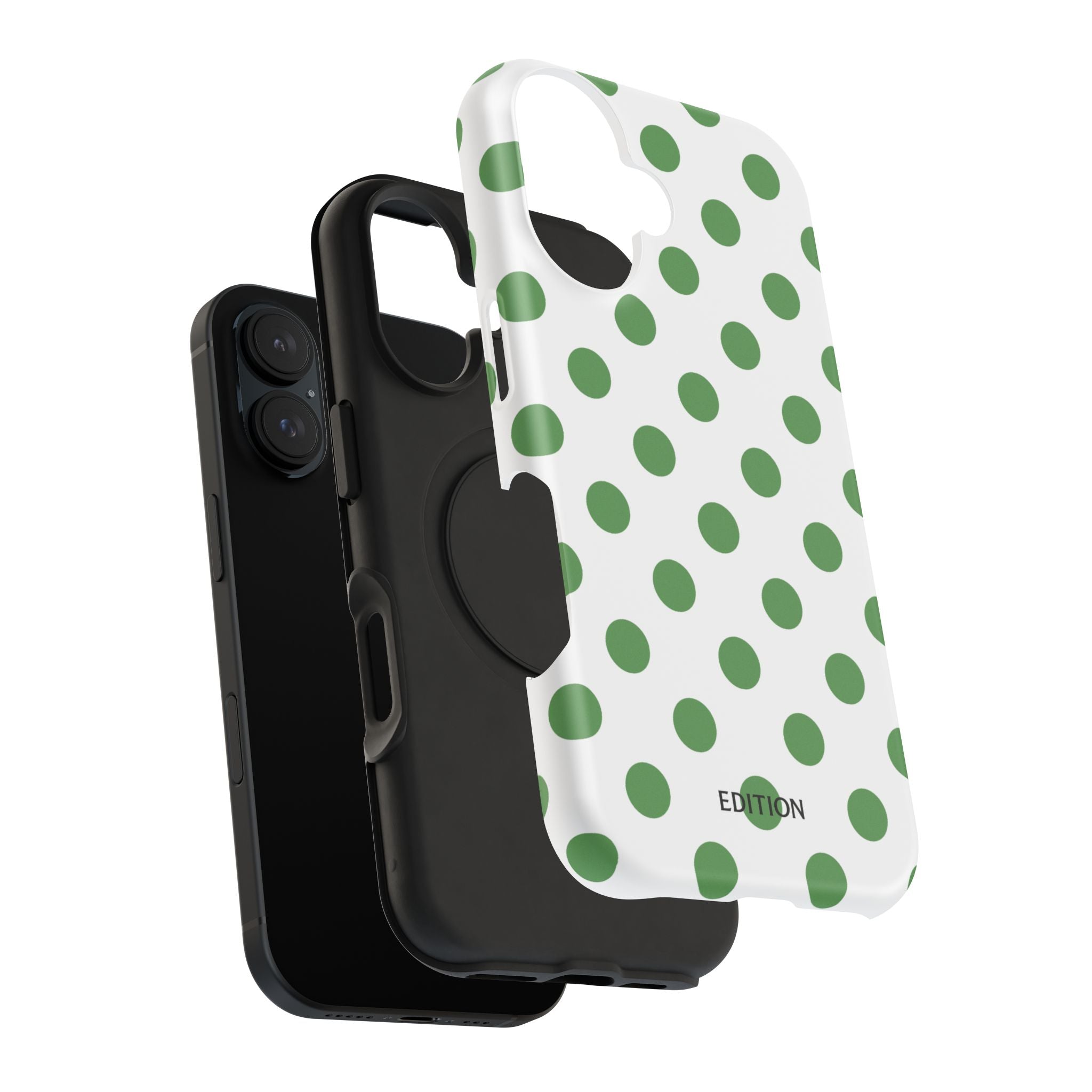 Green and White Polka Dot Case