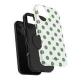 Green and White Polka Dot Case