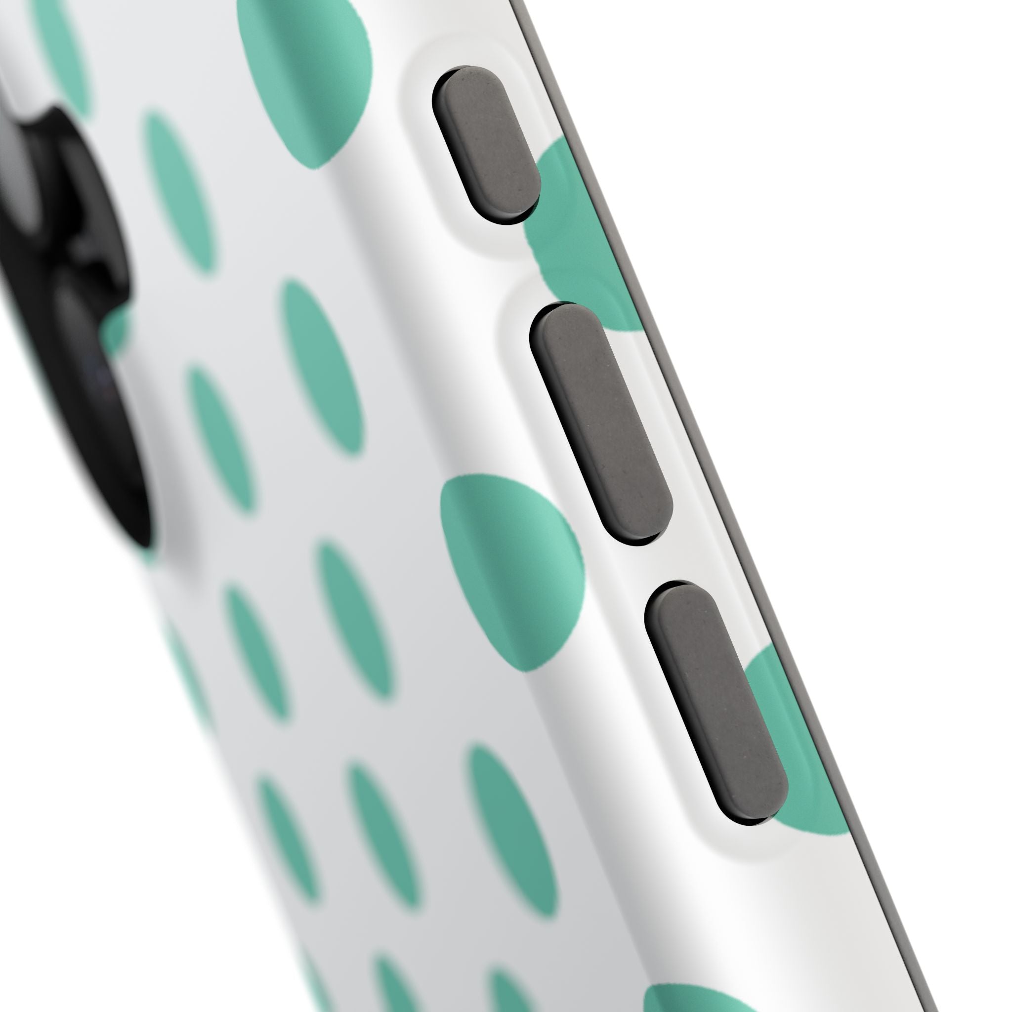 Teal and White Polka Dot Case