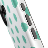 Teal and White Polka Dot Case