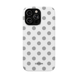 Grey and White Polka Dot Case