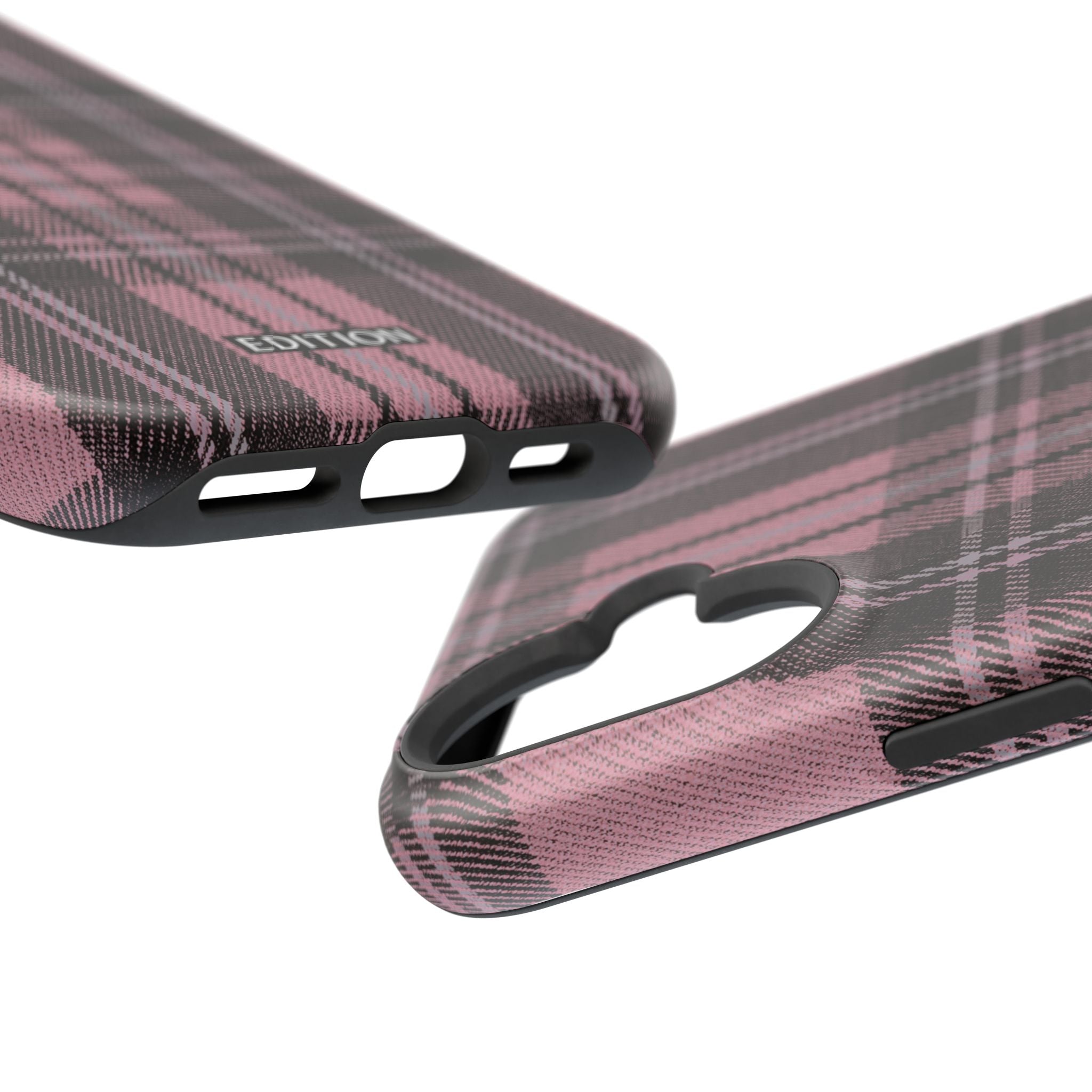 Light Pink and Black Plaid Case