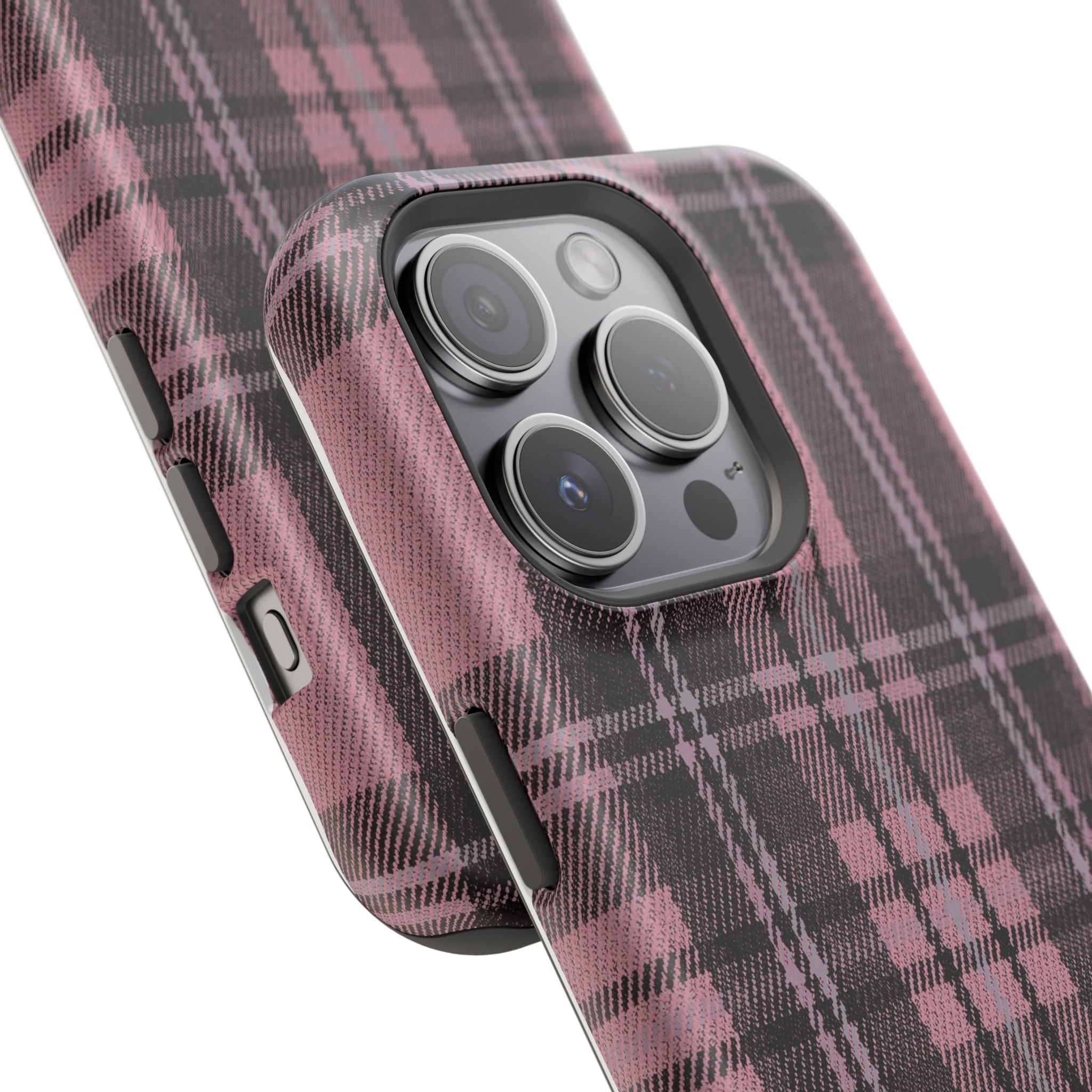 Light Pink and Black Plaid Case