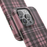 Light Pink and Black Plaid Case