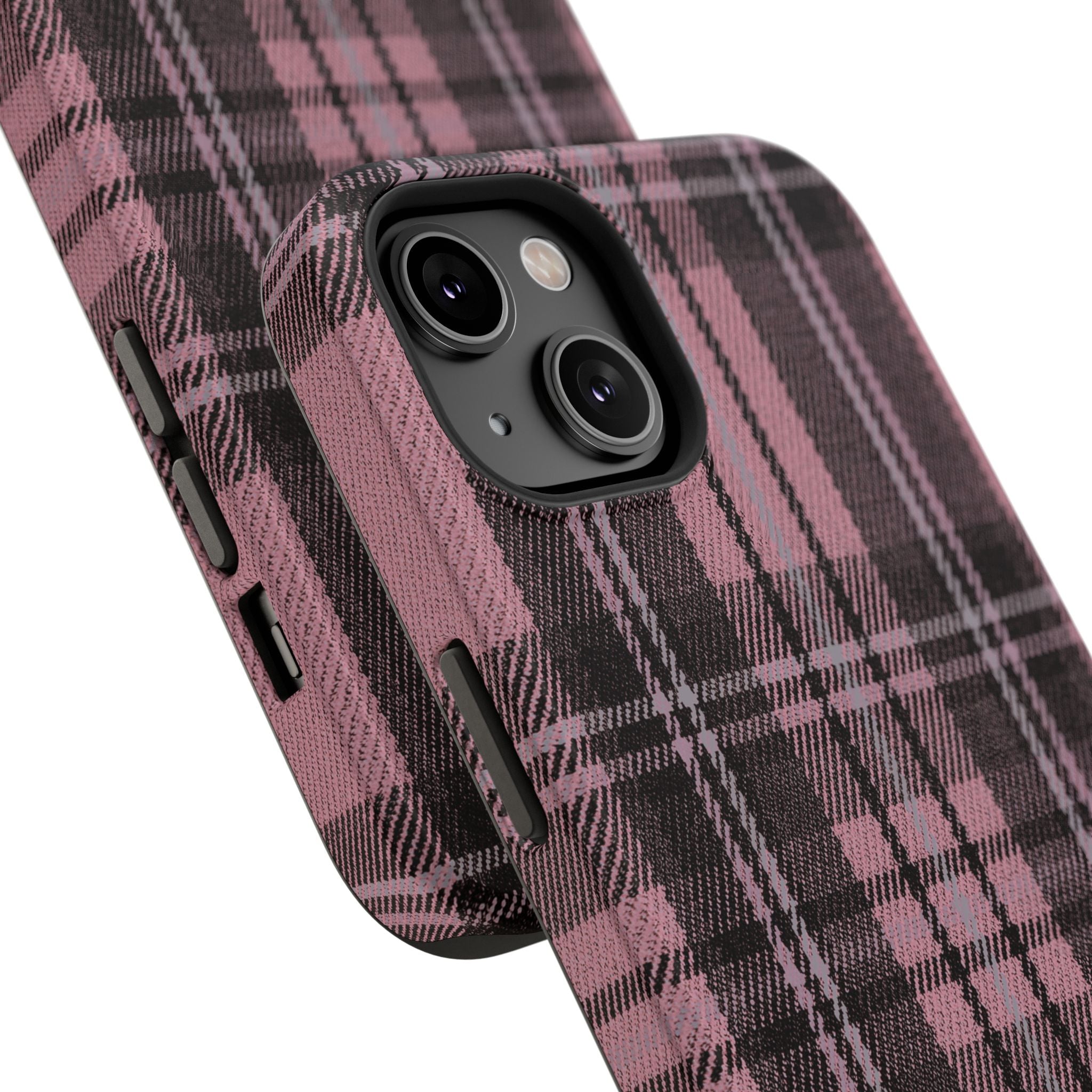 Light Pink and Black Plaid Case