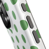 Green and White Polka Dot Case