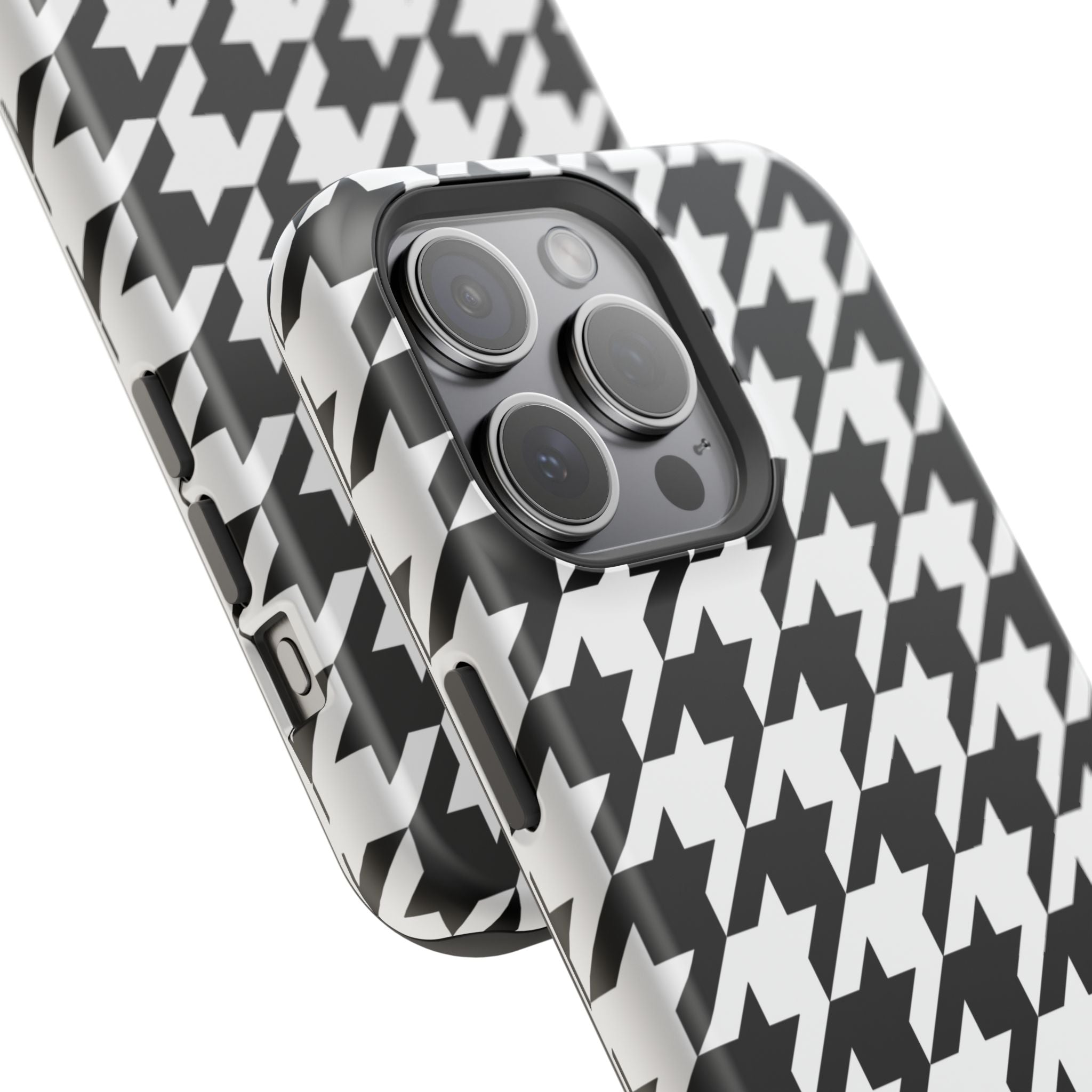 Black and White Houndstooth Case