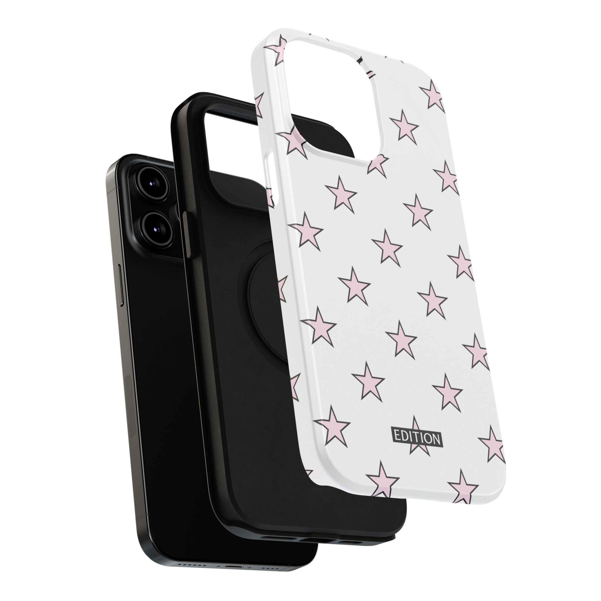 Pink and White Star Case