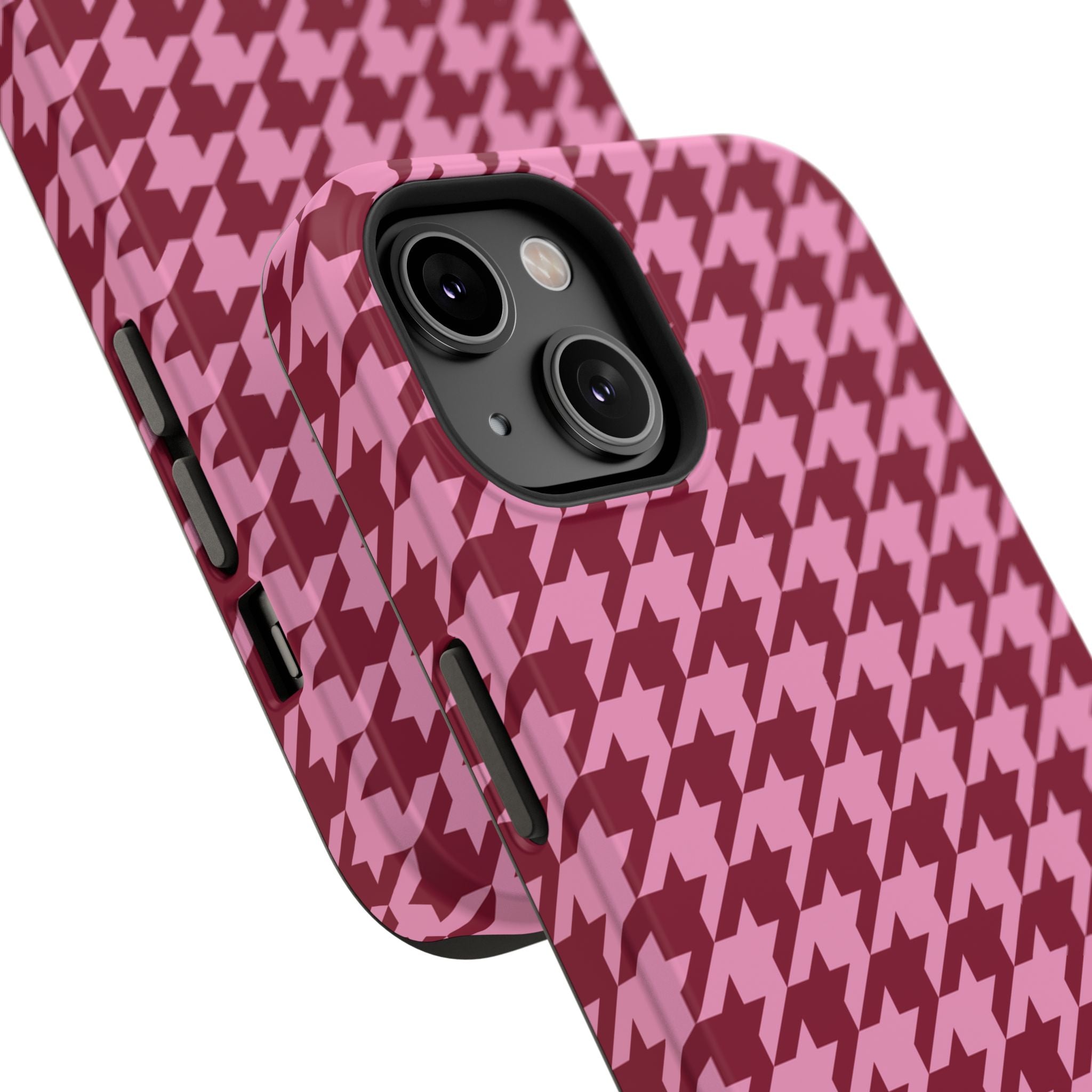 Raspberry Sorbet Houndstooth Case