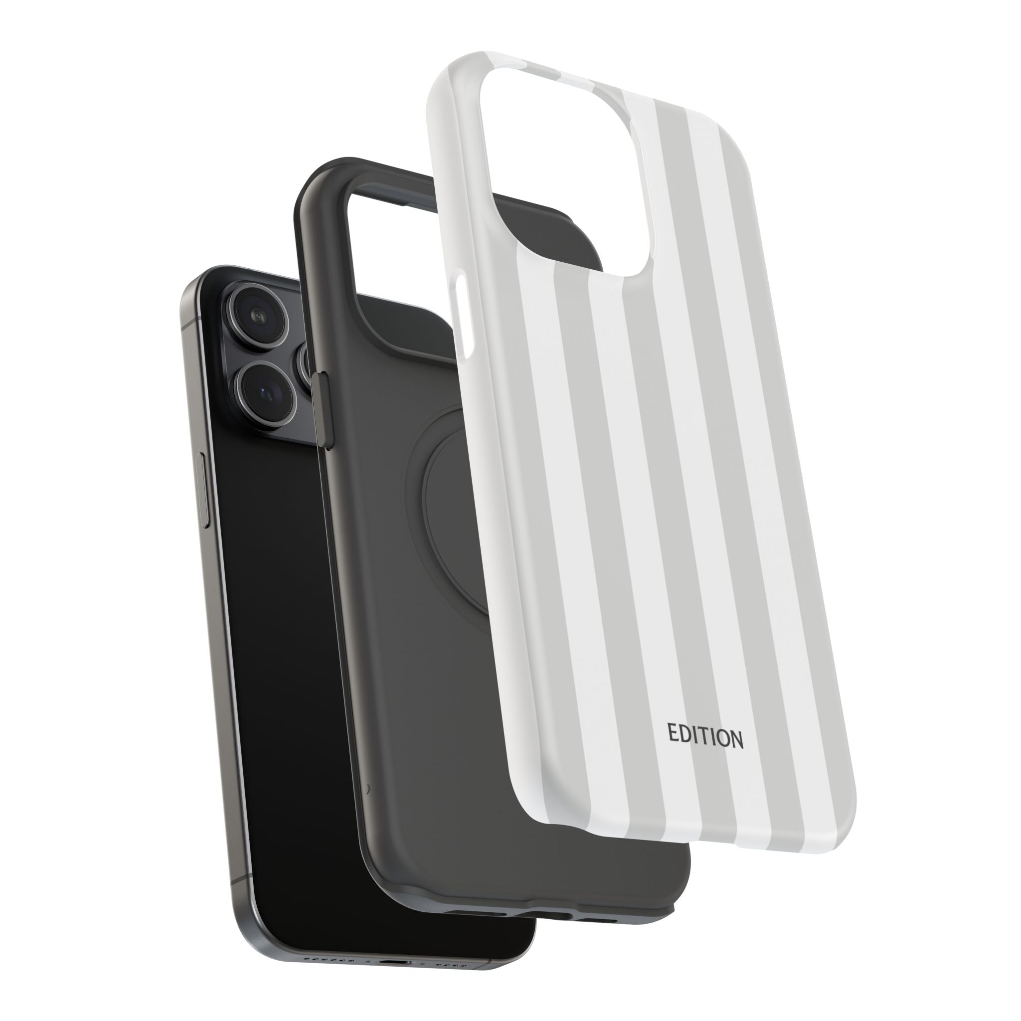 Grey Beach Stripe Case