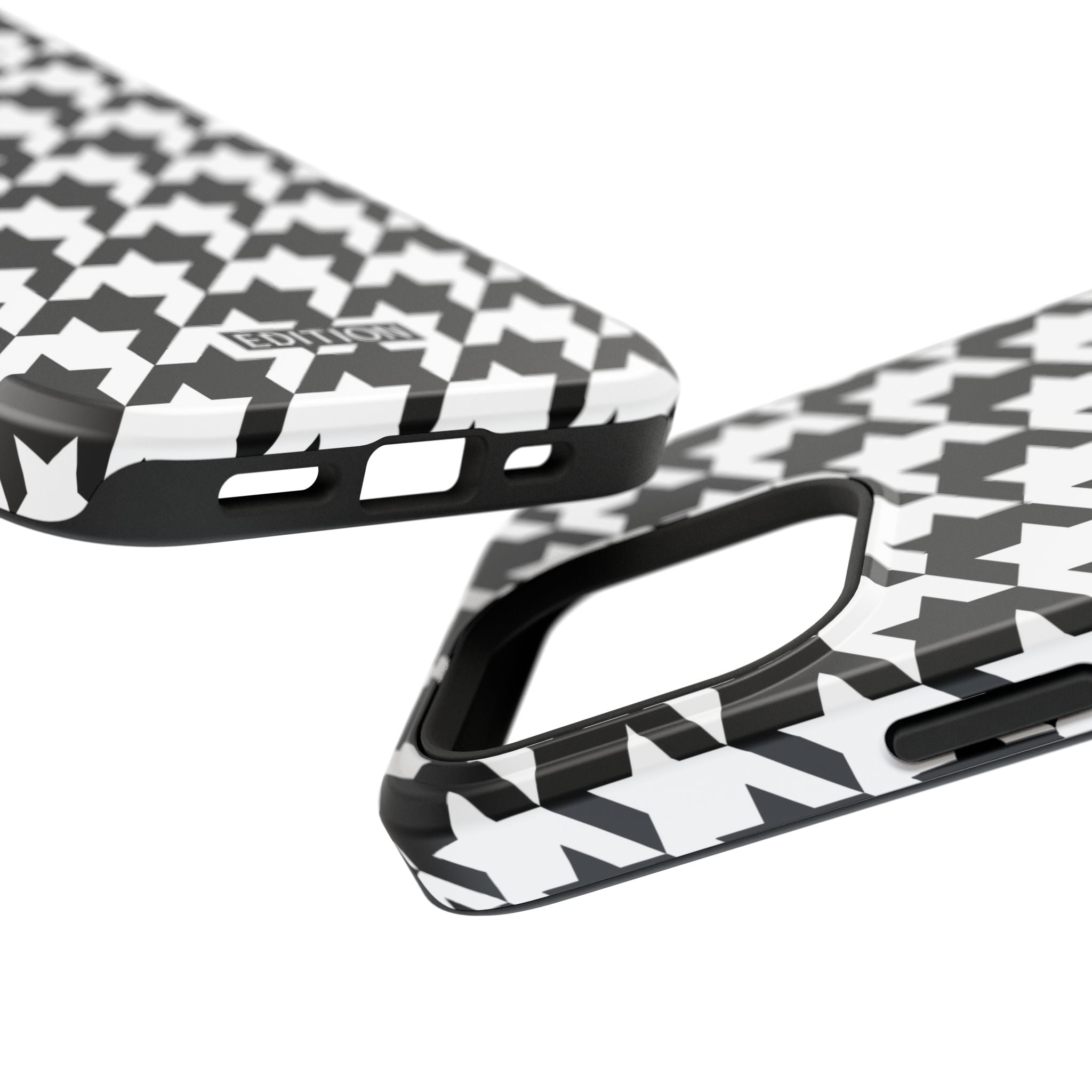 Black and White Houndstooth Case