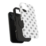 Grey and White Polka Dot Case