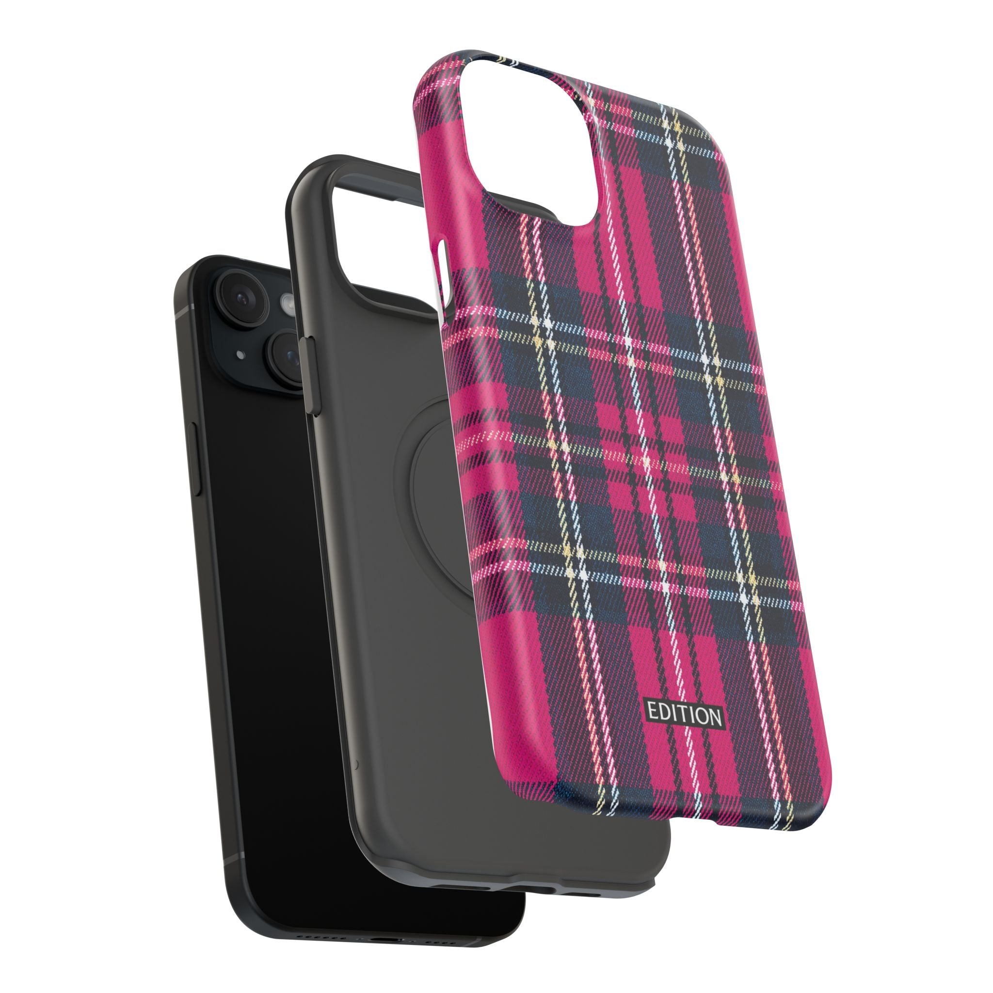 Hot Pink and Navy Plaid Case