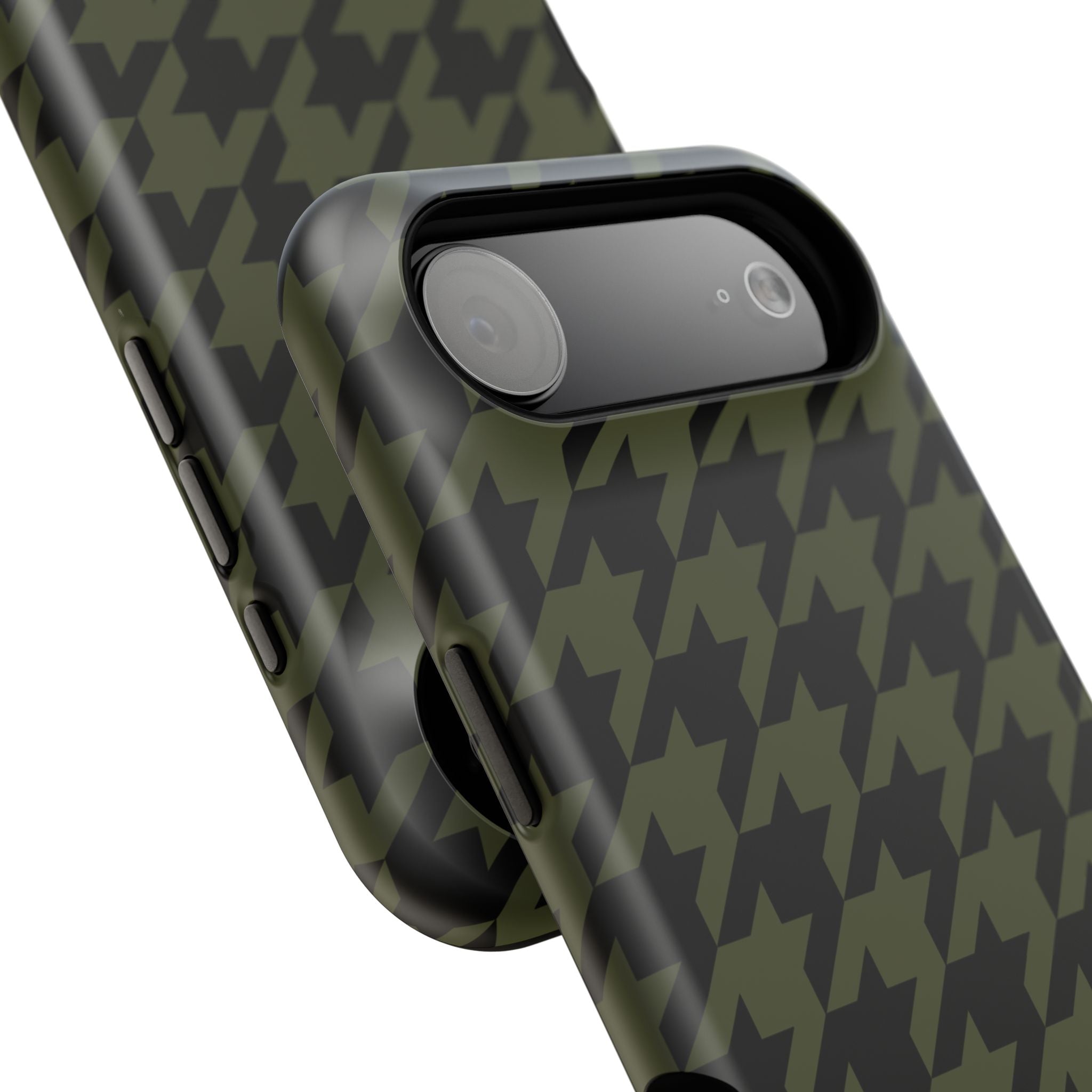 Army Green Houndstooth Case