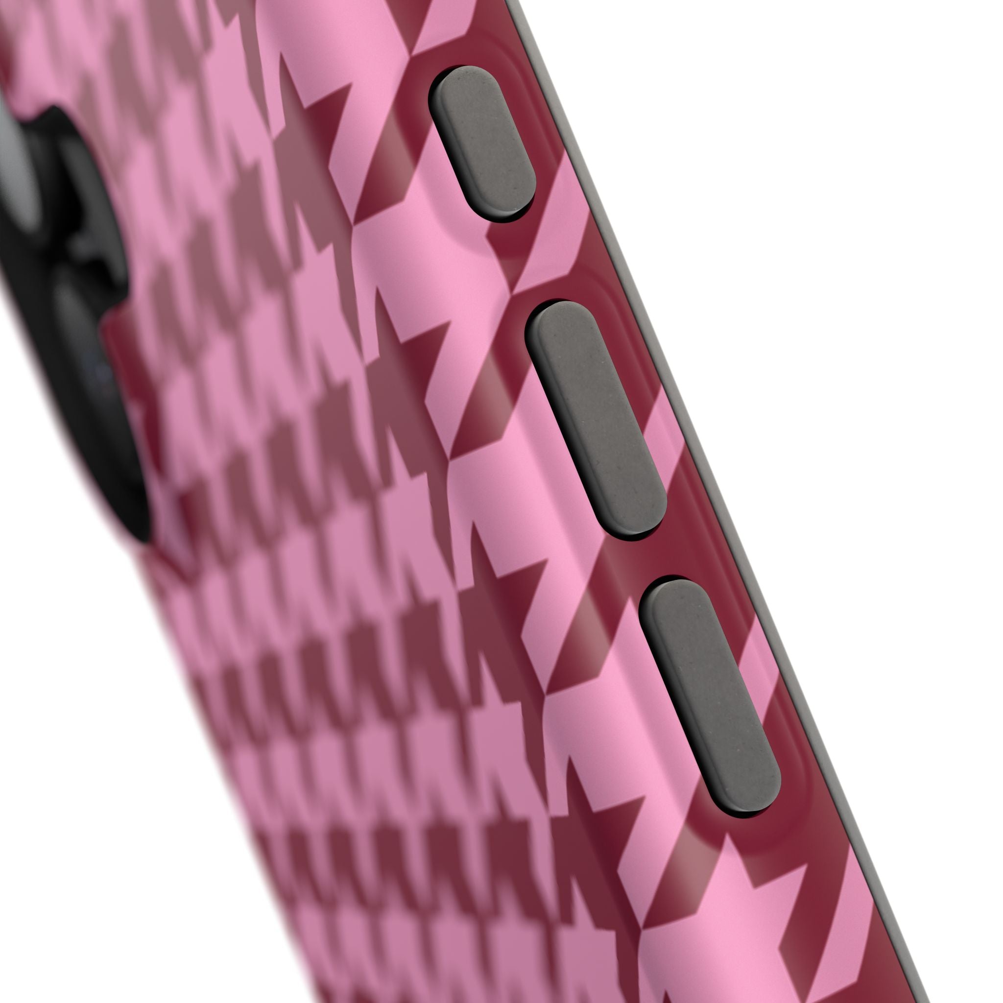 Raspberry Sorbet Houndstooth Case