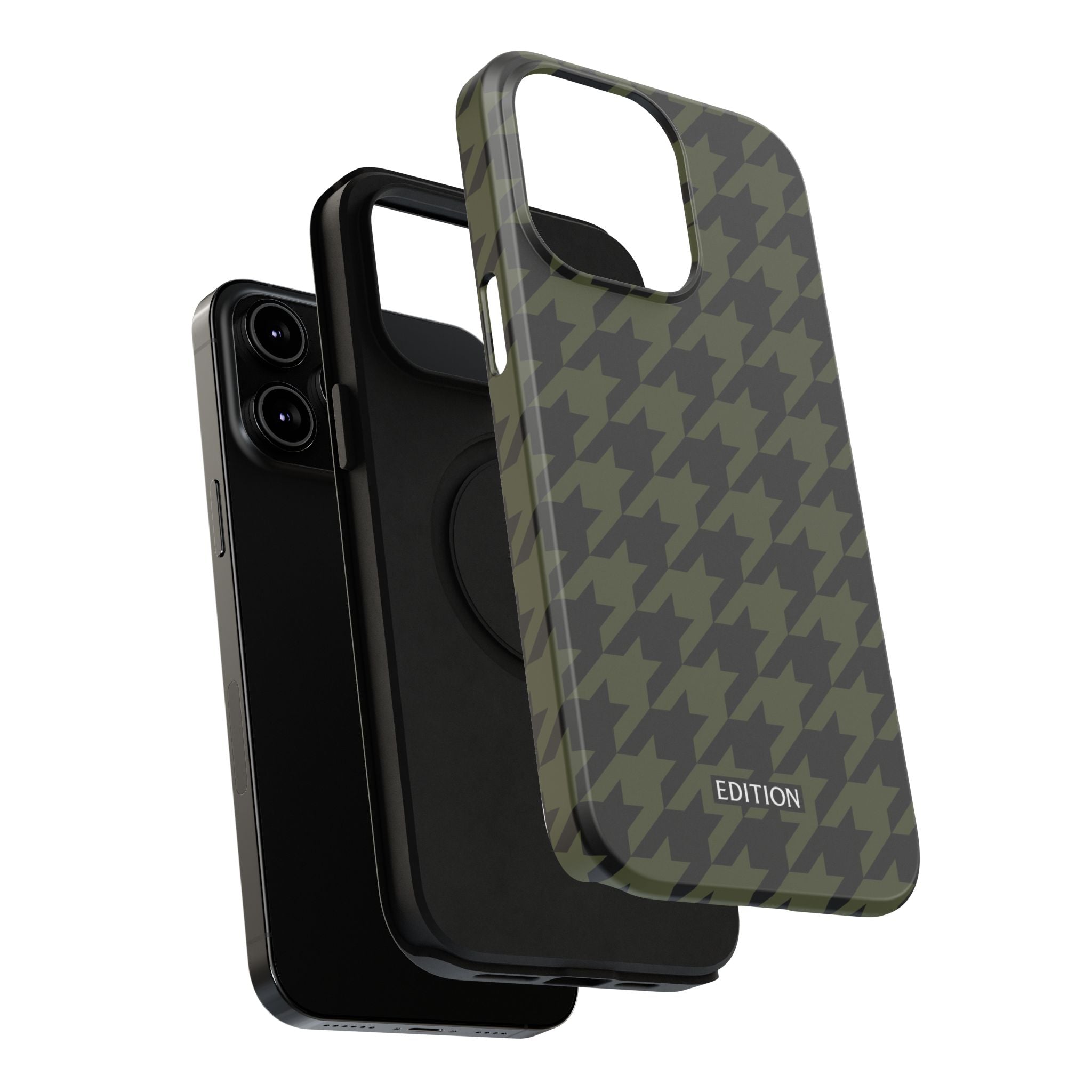 Army Green Houndstooth Case