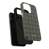 Army Green Houndstooth Case