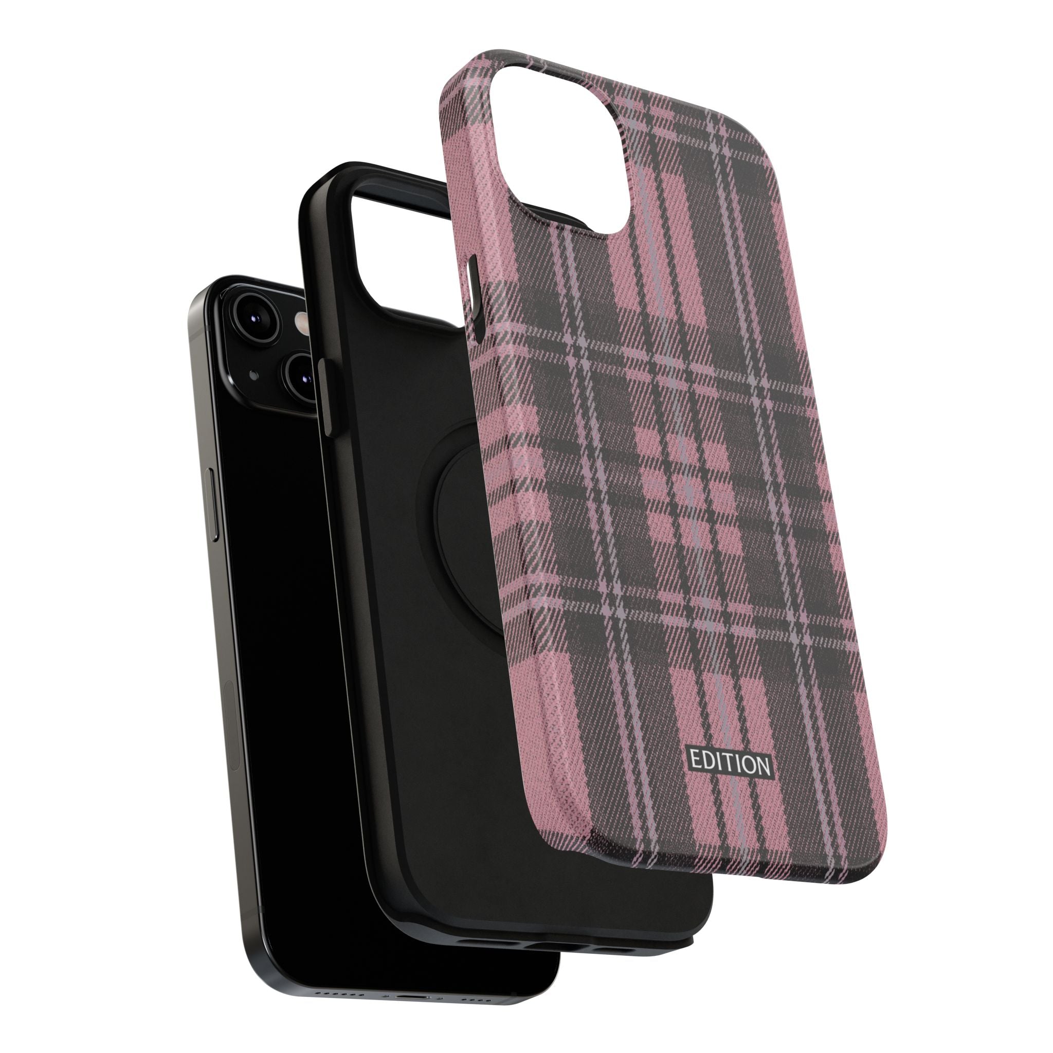 Light Pink and Black Plaid Case