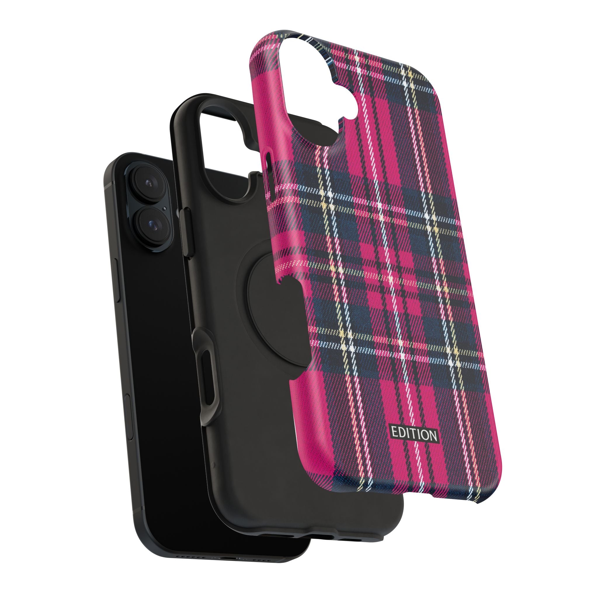 Hot Pink and Navy Plaid Case